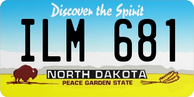 ND license plate ILM681