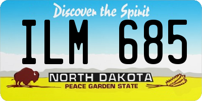 ND license plate ILM685