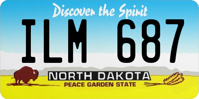 ND license plate ILM687