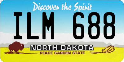 ND license plate ILM688