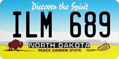 ND license plate ILM689