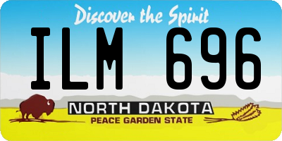 ND license plate ILM696