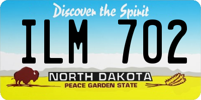 ND license plate ILM702