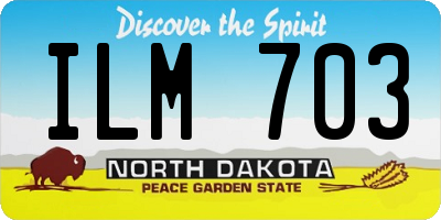 ND license plate ILM703