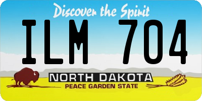 ND license plate ILM704