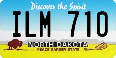 ND license plate ILM710