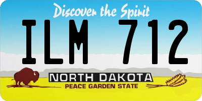 ND license plate ILM712