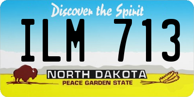 ND license plate ILM713