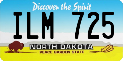 ND license plate ILM725