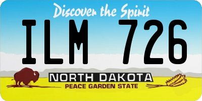 ND license plate ILM726