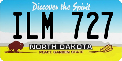 ND license plate ILM727