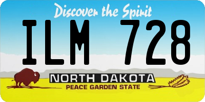 ND license plate ILM728