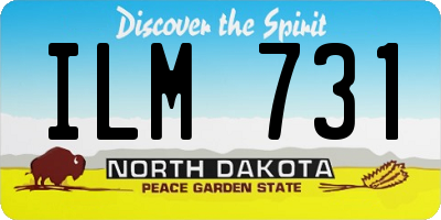 ND license plate ILM731