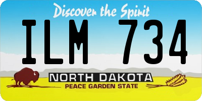 ND license plate ILM734