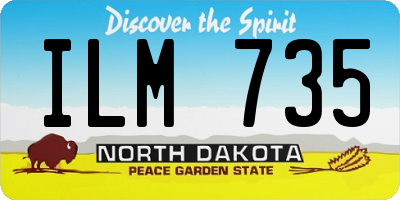 ND license plate ILM735