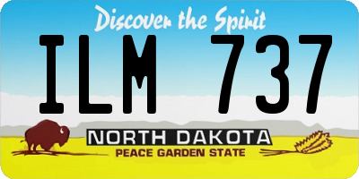 ND license plate ILM737