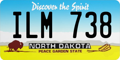 ND license plate ILM738