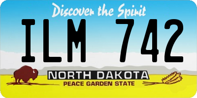 ND license plate ILM742