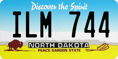ND license plate ILM744