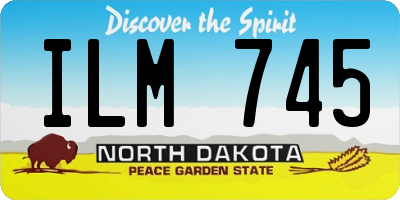 ND license plate ILM745