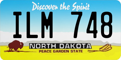 ND license plate ILM748