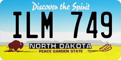 ND license plate ILM749