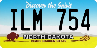 ND license plate ILM754
