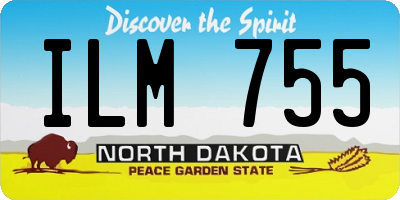 ND license plate ILM755