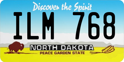 ND license plate ILM768