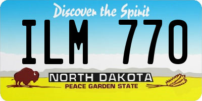 ND license plate ILM770