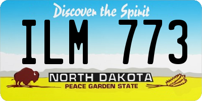 ND license plate ILM773