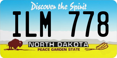 ND license plate ILM778