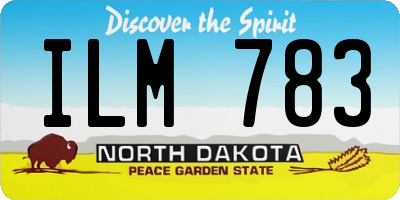 ND license plate ILM783