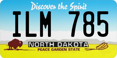 ND license plate ILM785