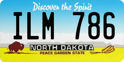 ND license plate ILM786