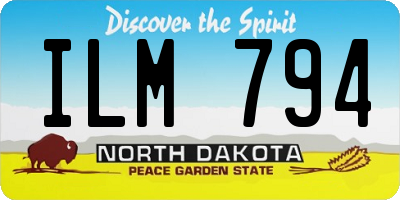 ND license plate ILM794