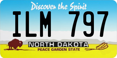 ND license plate ILM797