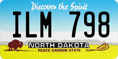 ND license plate ILM798