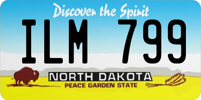 ND license plate ILM799
