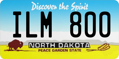 ND license plate ILM800
