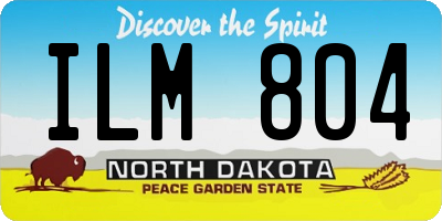 ND license plate ILM804