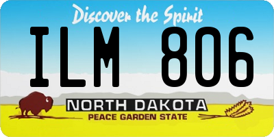 ND license plate ILM806