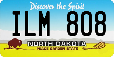 ND license plate ILM808