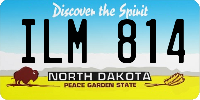 ND license plate ILM814