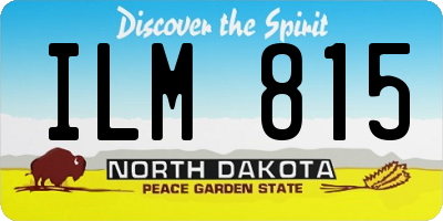 ND license plate ILM815