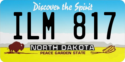 ND license plate ILM817