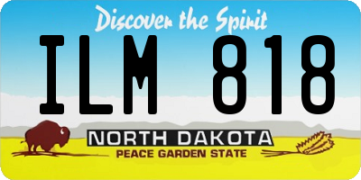 ND license plate ILM818