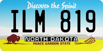 ND license plate ILM819