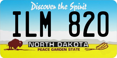 ND license plate ILM820