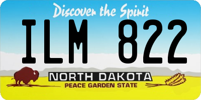 ND license plate ILM822